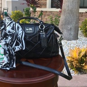 ♥️COACH MADISON JULIETTE DIAGONAL PURSE W/SCARF!♥️